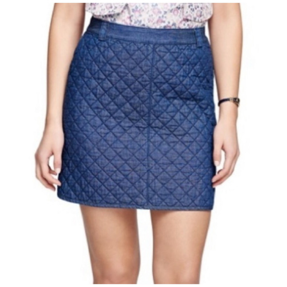 Brooks Brothers Dresses & Skirts - Brooks Brothers | Women's Blue Denim Quilted Mini Skirt Size 10